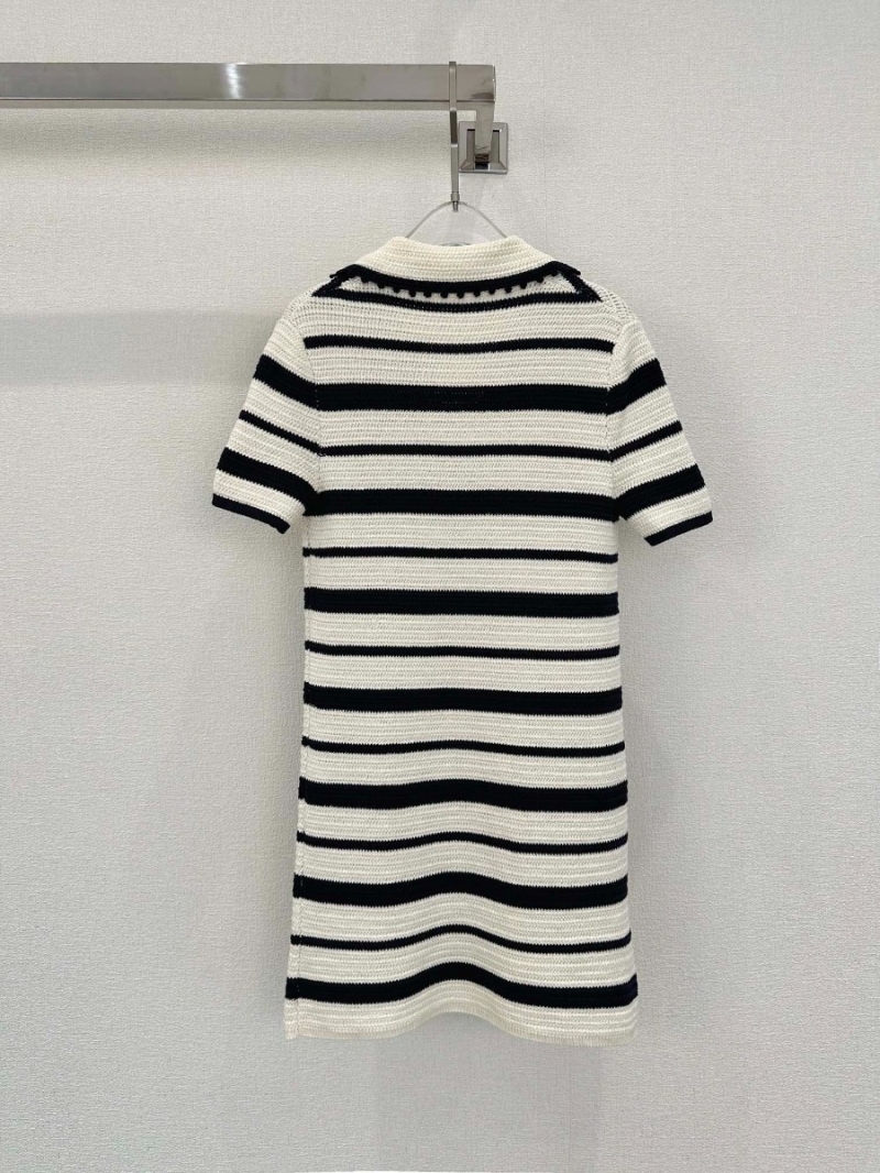 Miu Miu Striped Collar Polo Dress