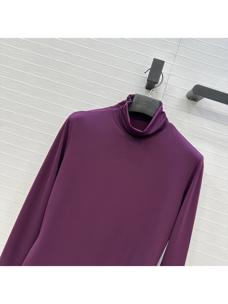 Alaia 2025 Grape Purple Heart-Back Bodysuit | High-Stretch Knit | Exclusive Design