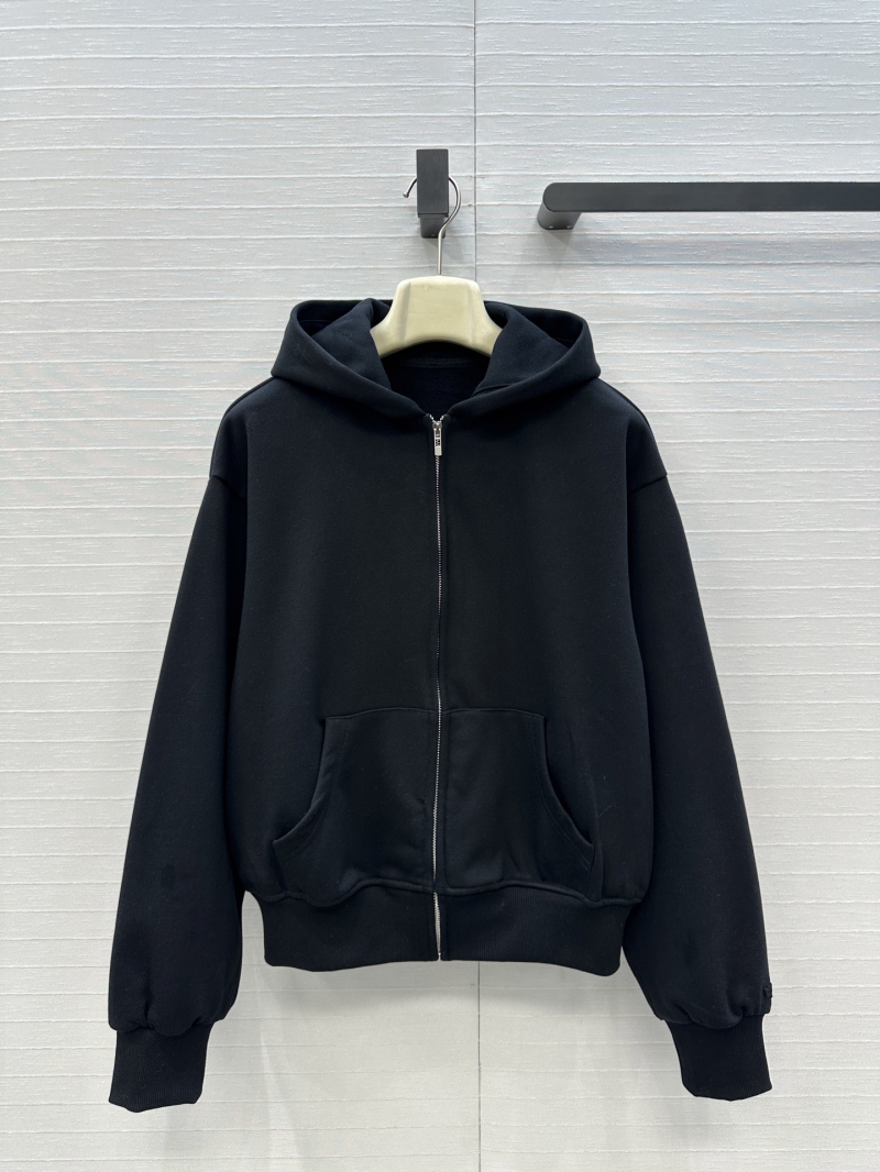 Alaïa Fleece-Lined Cotton Bubble Logo Zip-Up Hoodie & Double Waistband Pants Set