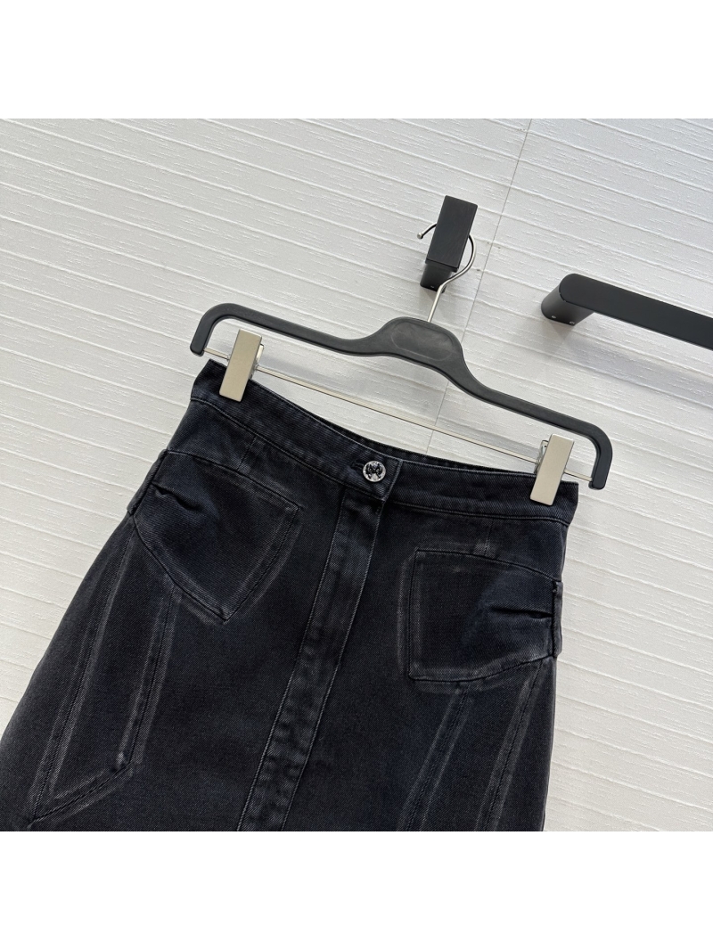 Chanel Black Denim Mini Skirt with Butterfly Bow Detail – Coco Girl Collection