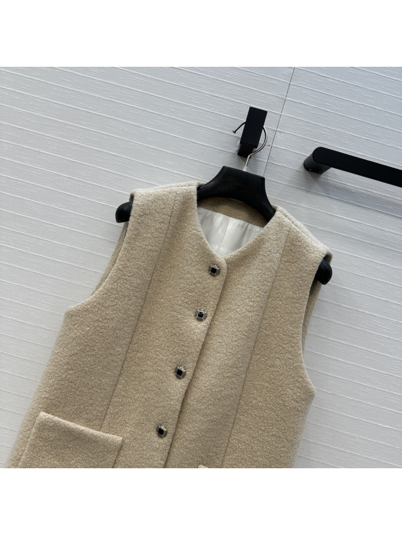 Chanel Khaki Wool Vest | 100% Wool | French Elegance & Modern Casual Luxury