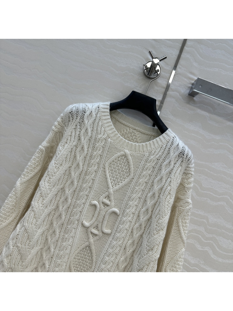Celine Inspired Long-Term Classic 100% Cashmere Sweater | Cable-Knit, Round Neck, Oversized Fit