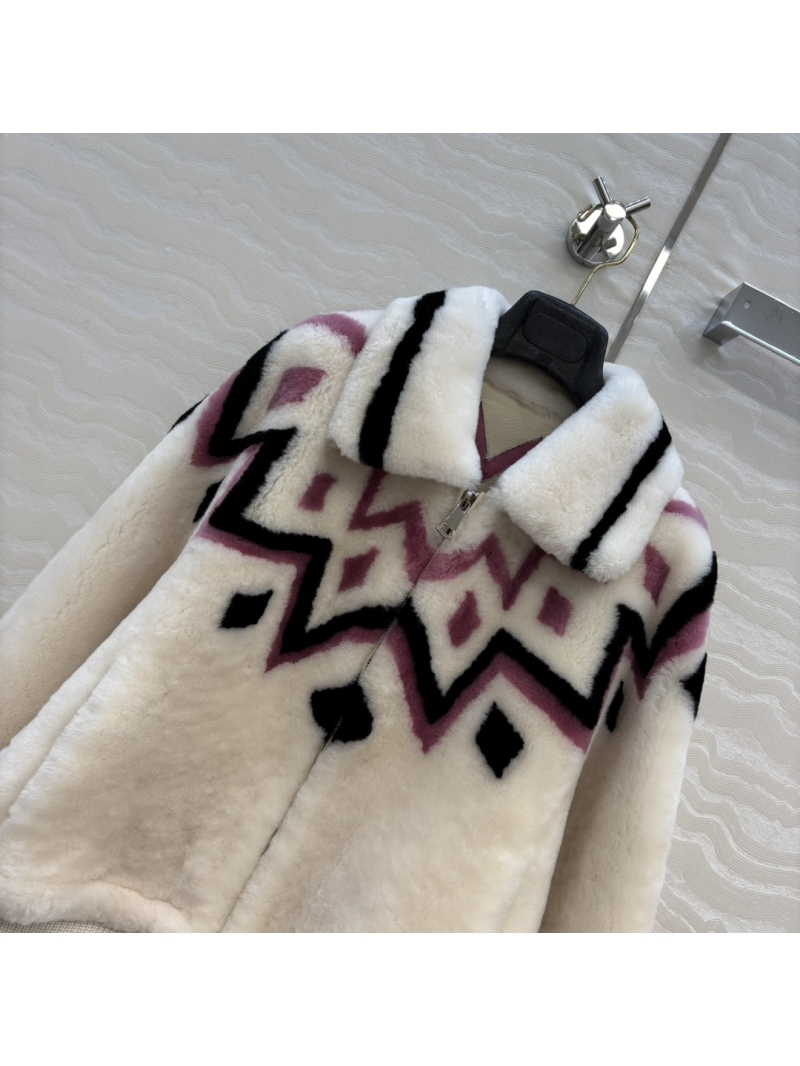 Gucci GG-Inspired Spanish Merino Wool Blend Ski-Chic Short Jacket