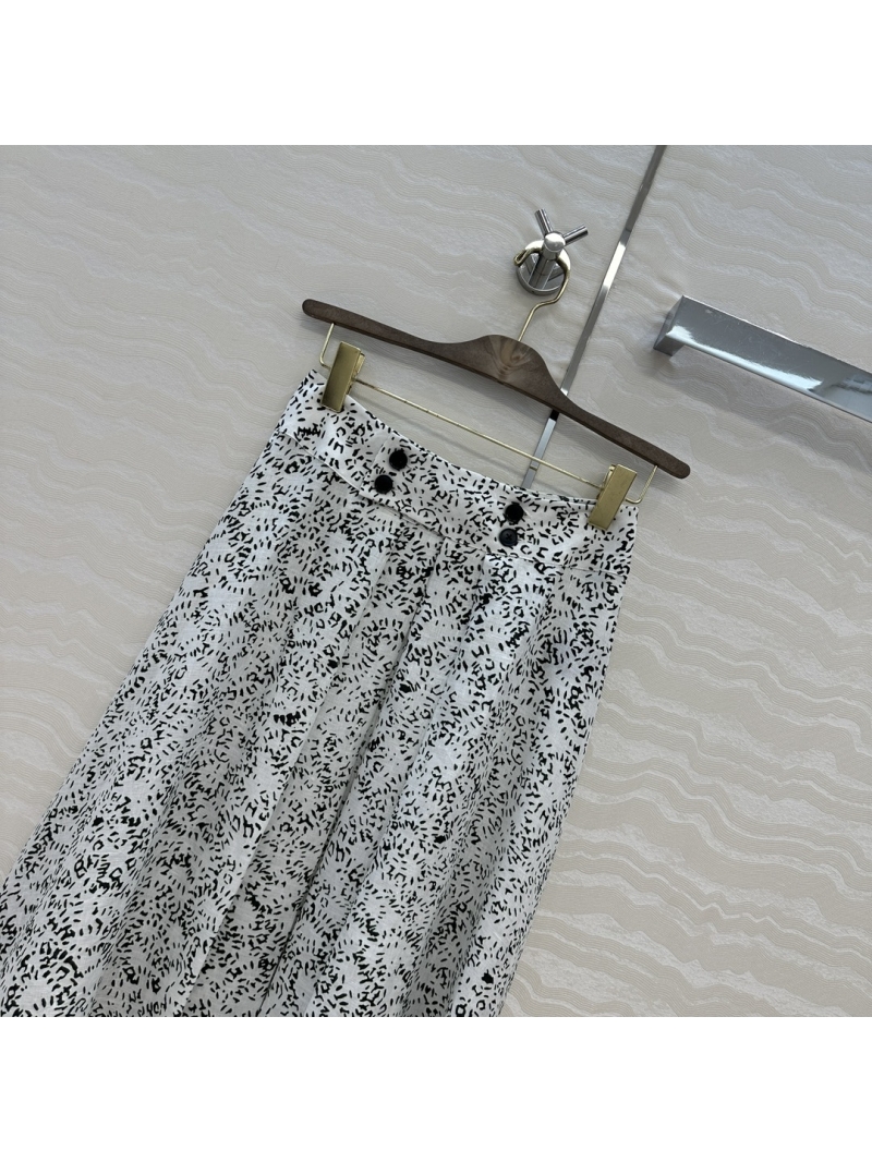 Loro Piana Imported 100% Linen Midi Skirt - Andre Pio Print, Southern France Elevated Style