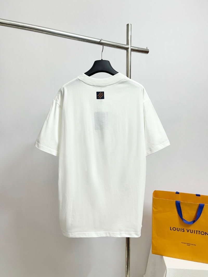 Louis Vuitton Oversized Cotton T-Shirt with Embroidered Vuitton Script in White