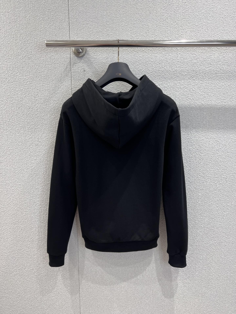 Louis Vuitton Beaded Cursive Logo Pullover Hoodie | Opulent Embellishment, Heavy Cotton Fleece, Black