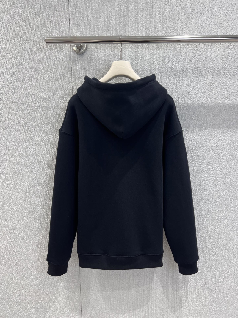 Loewe Limited Edition Louis Wain Cat Print Hooded Sweatshirt in Black, Relaxed Fit, Leather Patch Detail