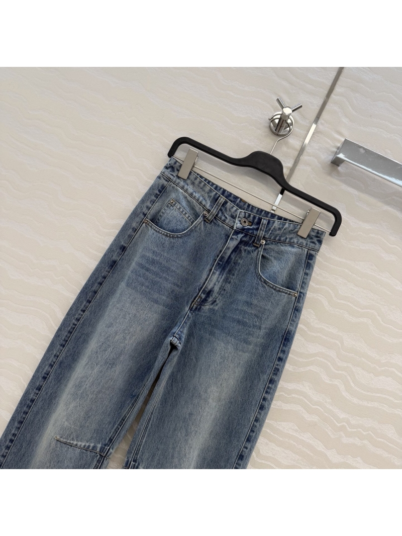 Loewe Imported Denim Curved Scythe Jeans in Vintage Washed Blue