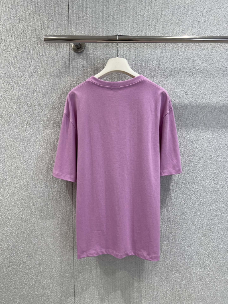 Loewe Louis Wain Collaboration T-Shirt | Exquisite Cat Embroidery | Heavyweight Cotton Relaxed Fit | Orchid Pink