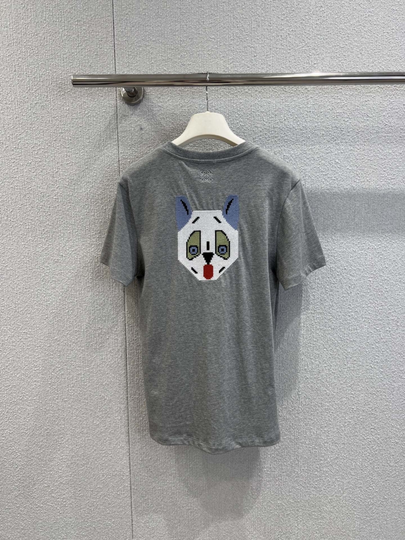 Loewe Opulent Fair Isle Knit Sweater - Dark Charcoal Speckle, Crew Neck, Chunky Knit