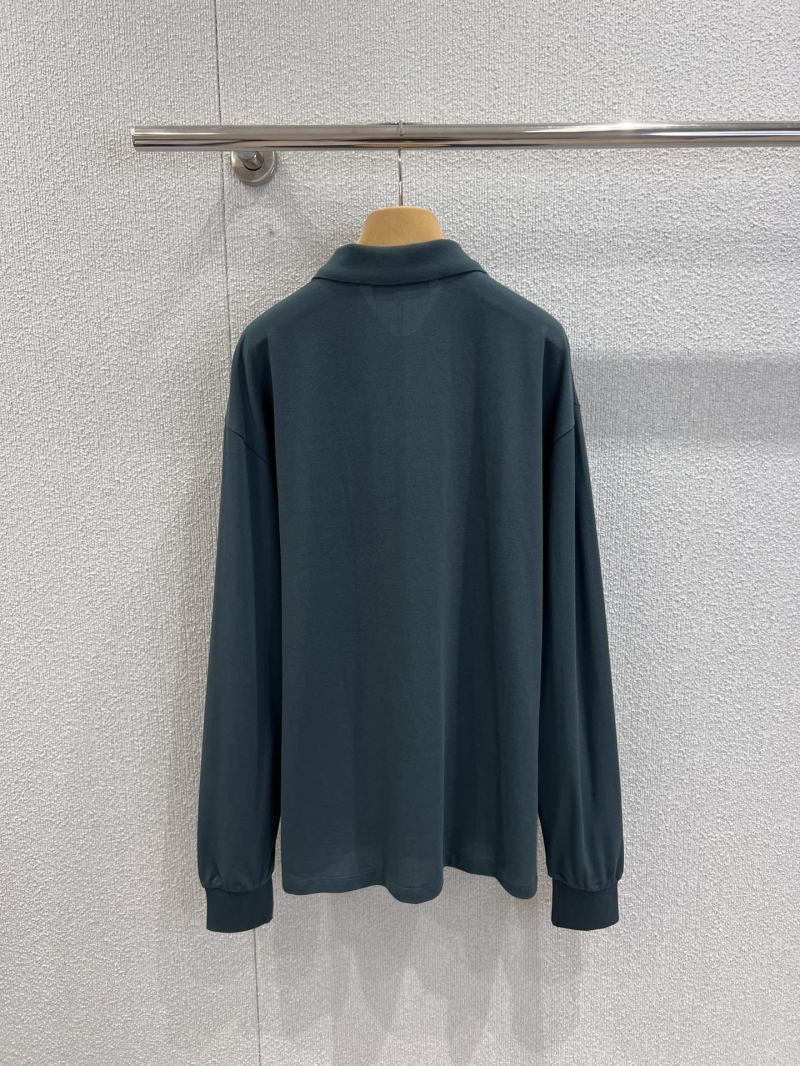 Miu Miu Oversized Polo Top | Signature Embroidered Logo | Luxe Relaxed Fit in Forest Green