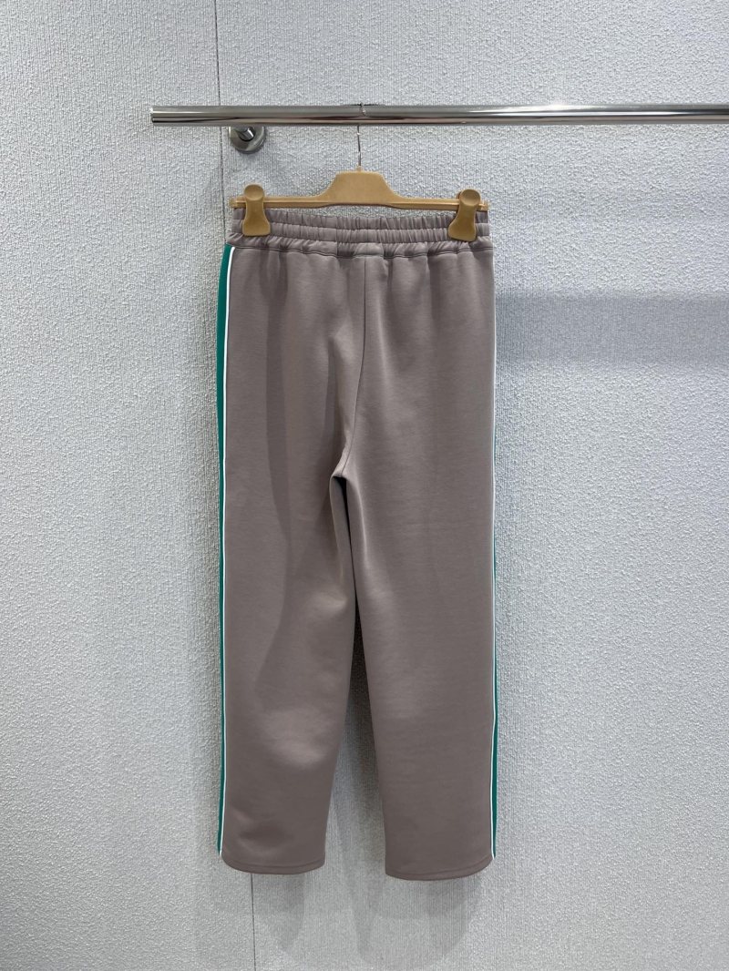 Miu Miu | Elevated Track Pants | Taupe & Emerald Stripe | Relaxed Fit, Luxury Loungewear
