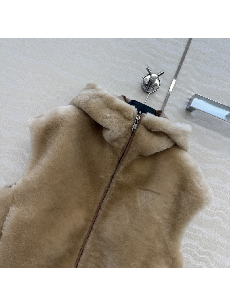 Prada Montone Limited Edition Reversible Shearling Vest | Handcrafted Merino Wool & Recycled Nylon | Double-Faced Luxury Outerwear