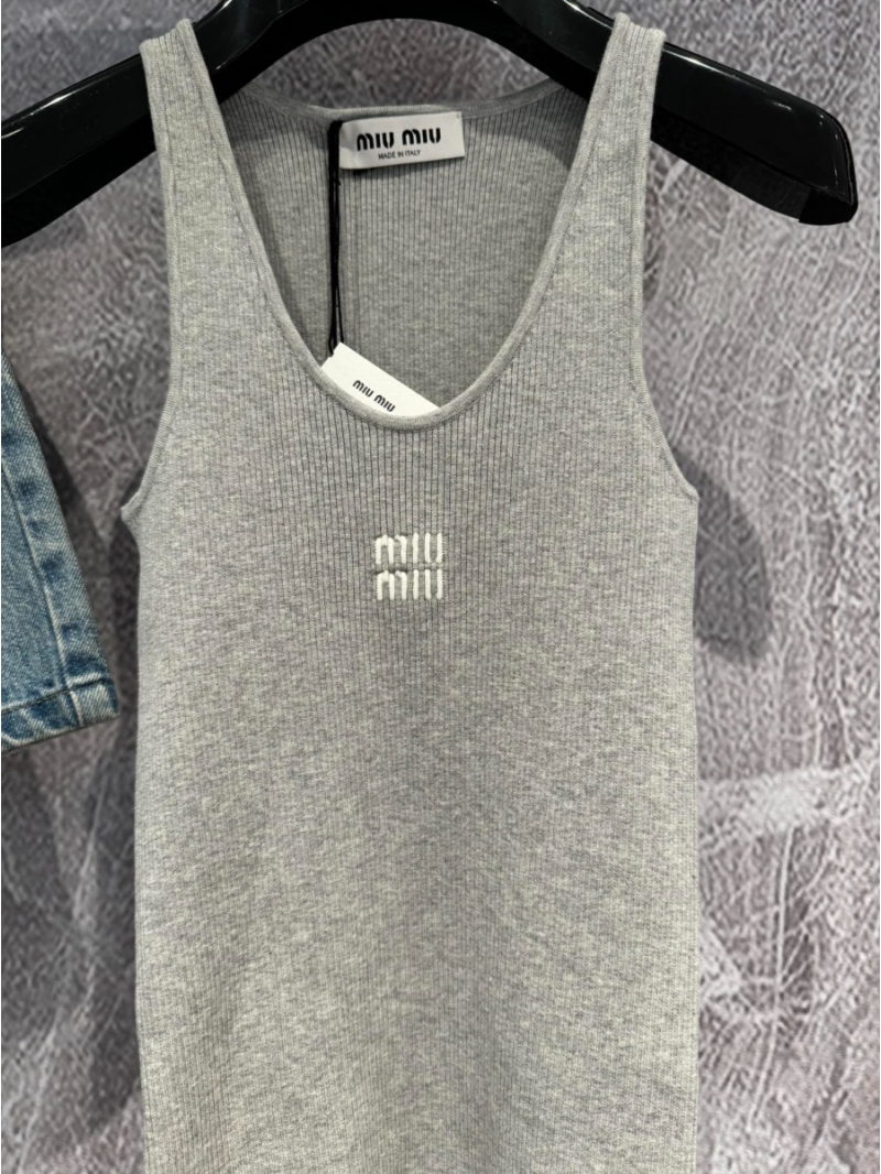 Miu Miu Grey Tank Top from the Miss Miu Collection