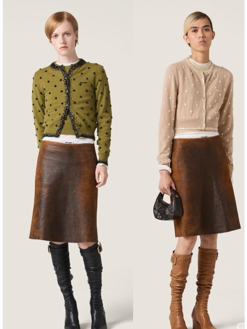 Miu Miu Beaded Floral Cashmere Cardigan - Hand-Embellished Vintage-Inspired Knitwear