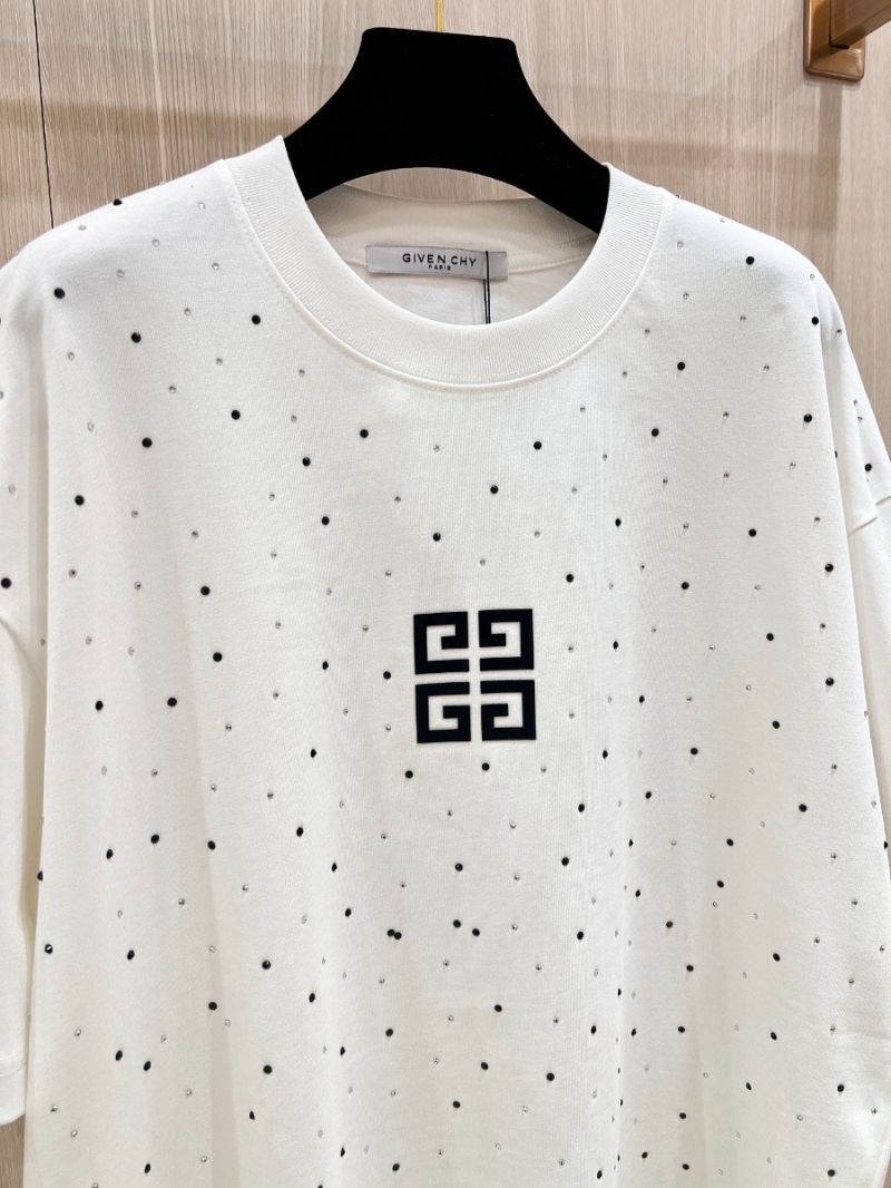Givenchy Early Spring 2024 Collection High-Weight Short Sleeve Shirt. White