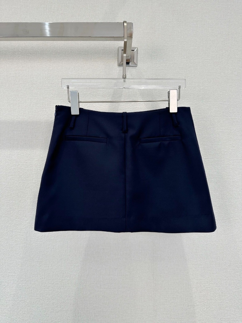 Miu Miu Custom Dye Badge Skirt in Lustrous Sheen