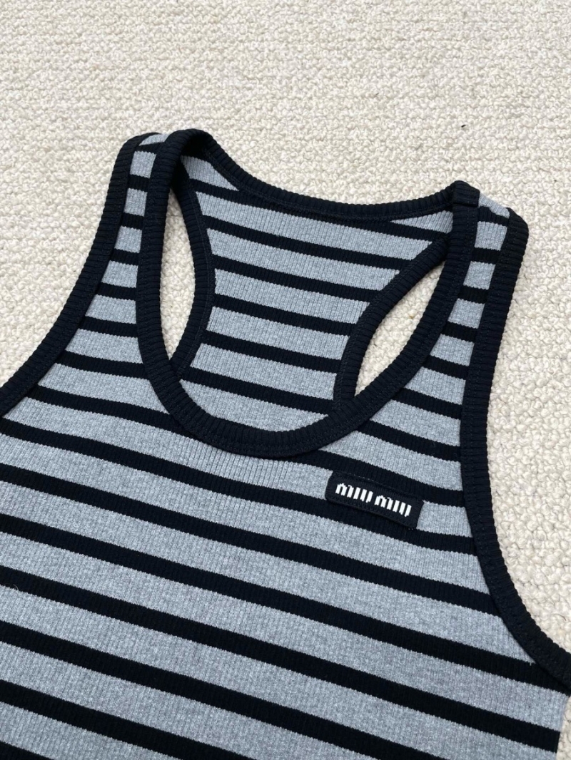 Miu Miu 24 Striped Knit Tank Top