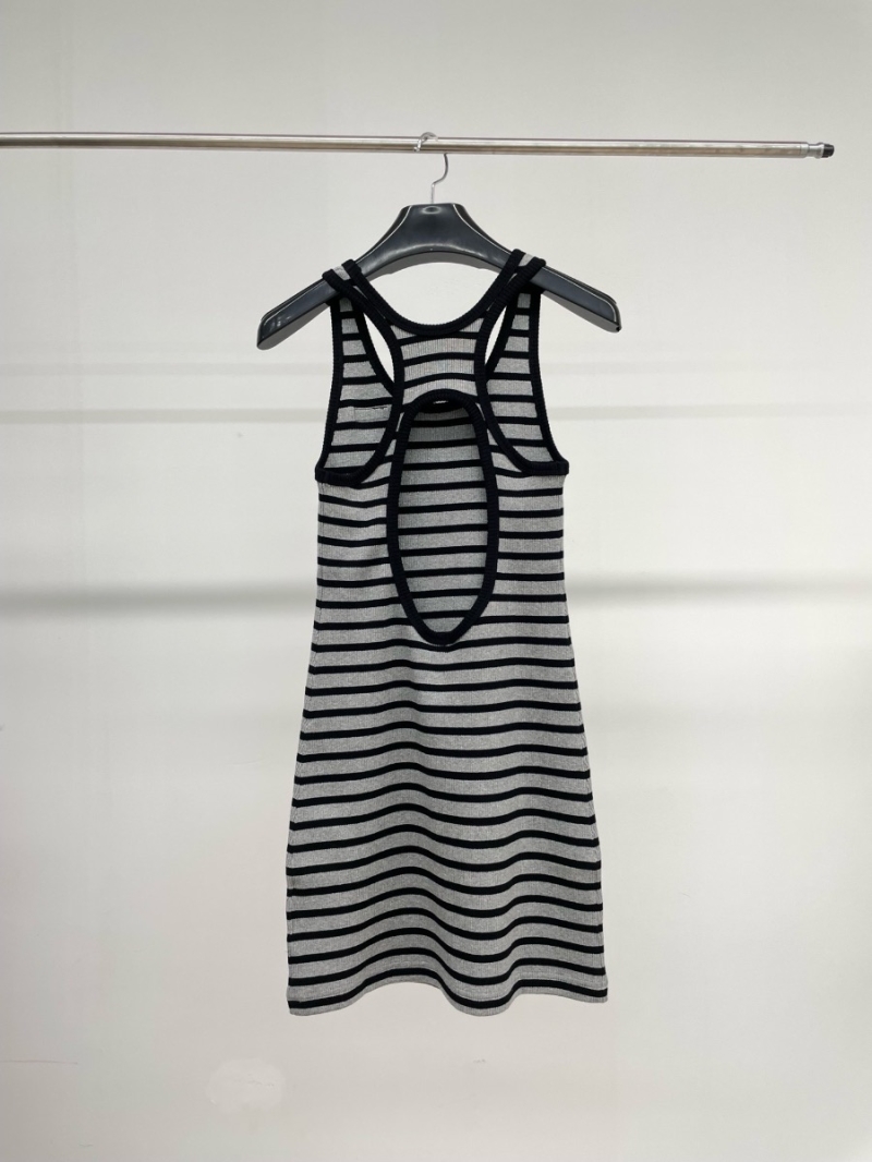 Miu Miu 24 Striped Knit Midi Dress