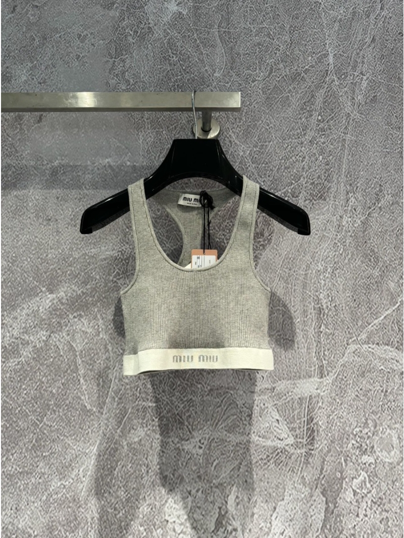 Miu Miu Grey Cotton Blend Two-Piece Set