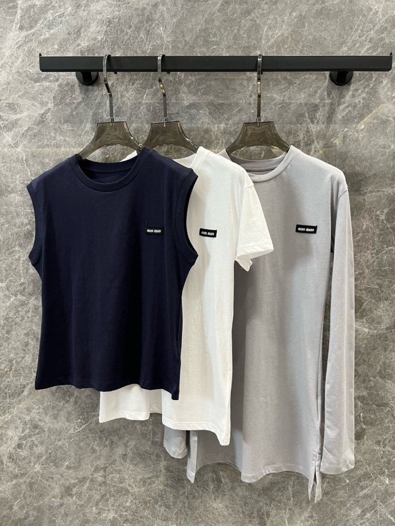 Miu Miu 24Fall/Winter Intellectual Style 3 in 1 Long Sleeve T-Shirt Set 2