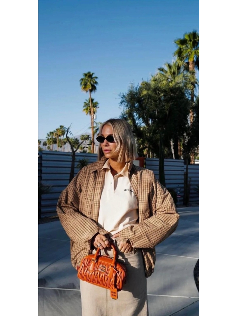 Miu Miu 24 FW Checkered Jacket Unisex