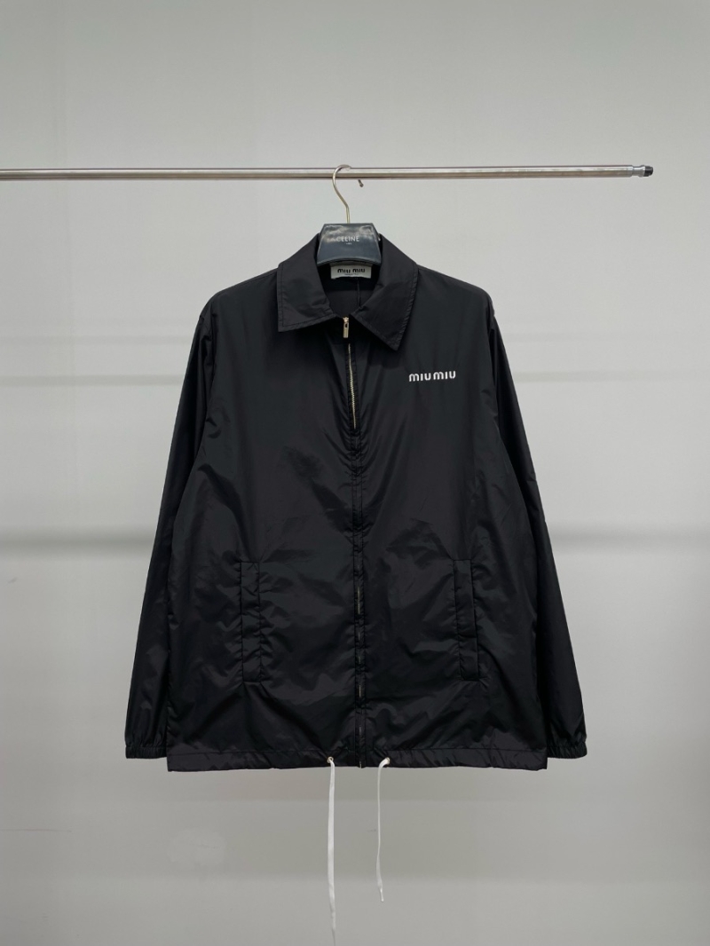 Miu Miu 24FW Nylon Jacket - Versatile Outerwear for All Seasons