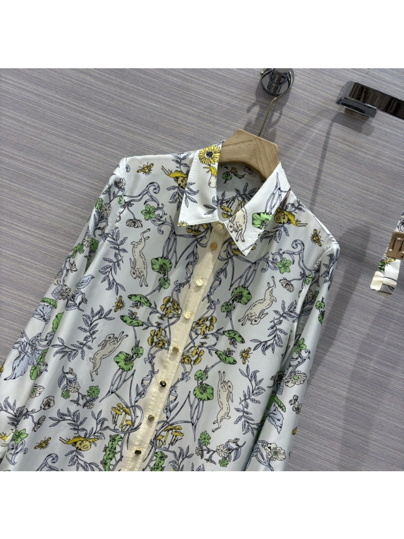 Tory Burch 2024 Spring/Summer French Style Imported Silk Printed Dress