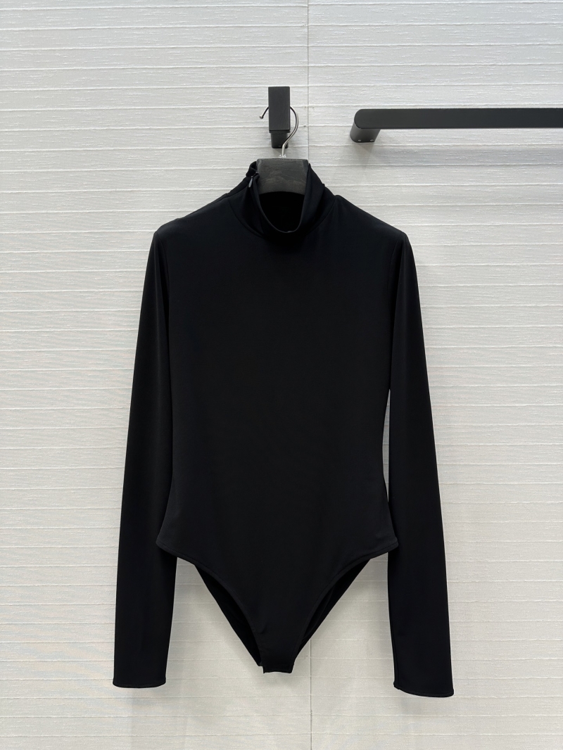 Alaia Exclusive Launch ALAI*25 Heart-Back Long Sleeve Bodysuit in Black | High-Stretch Knit | Signature Cutout