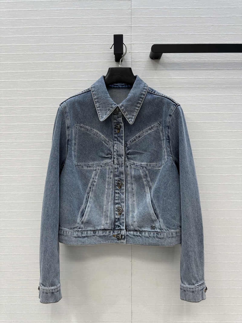 Chanel Denim Jacket – Butterfly Bow Collection | Vintage Wash Cropped Fit
