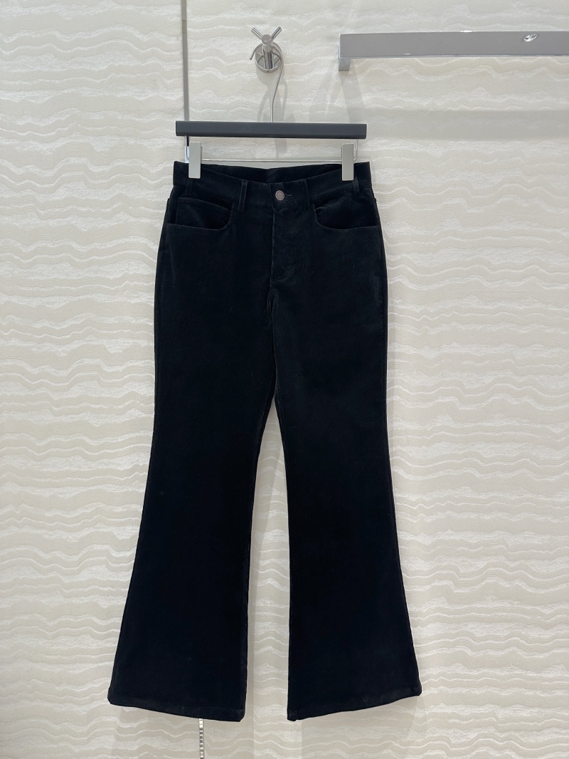 Celine Lantern Corduroy Flare Pants – Imported Fine-Ribbed Stretch Corduroy, Mid-Low Rise, Leg-Lengthening Flared Design