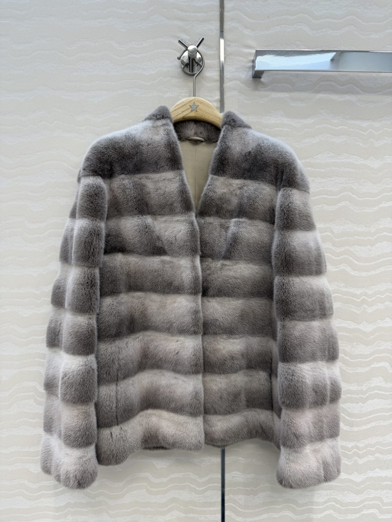 Dior CD Mink Fur Coat – Timeless V-Neck H-Line Silhouette in Rare Female Mink
