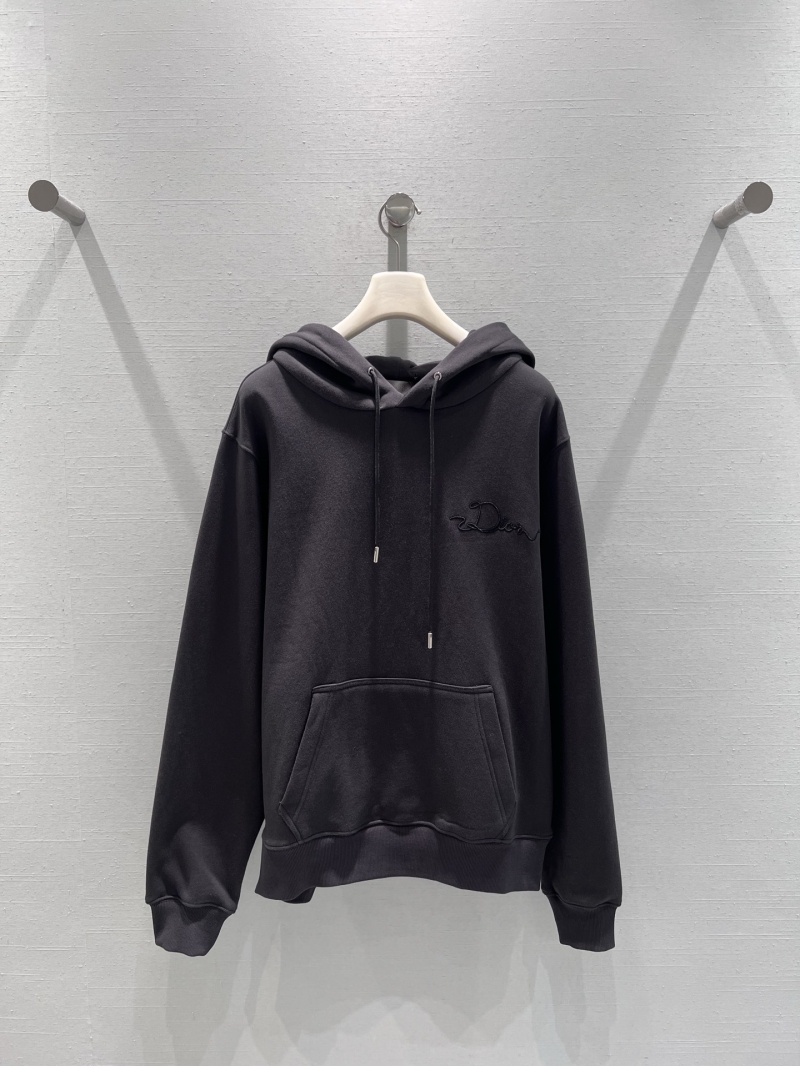 Dior Oversized Hooded Sweatshirt | Washed Black | Limited Edition Autumn/Winter 2025 | Relaxed Fit with Subtle Tonal Embroidery