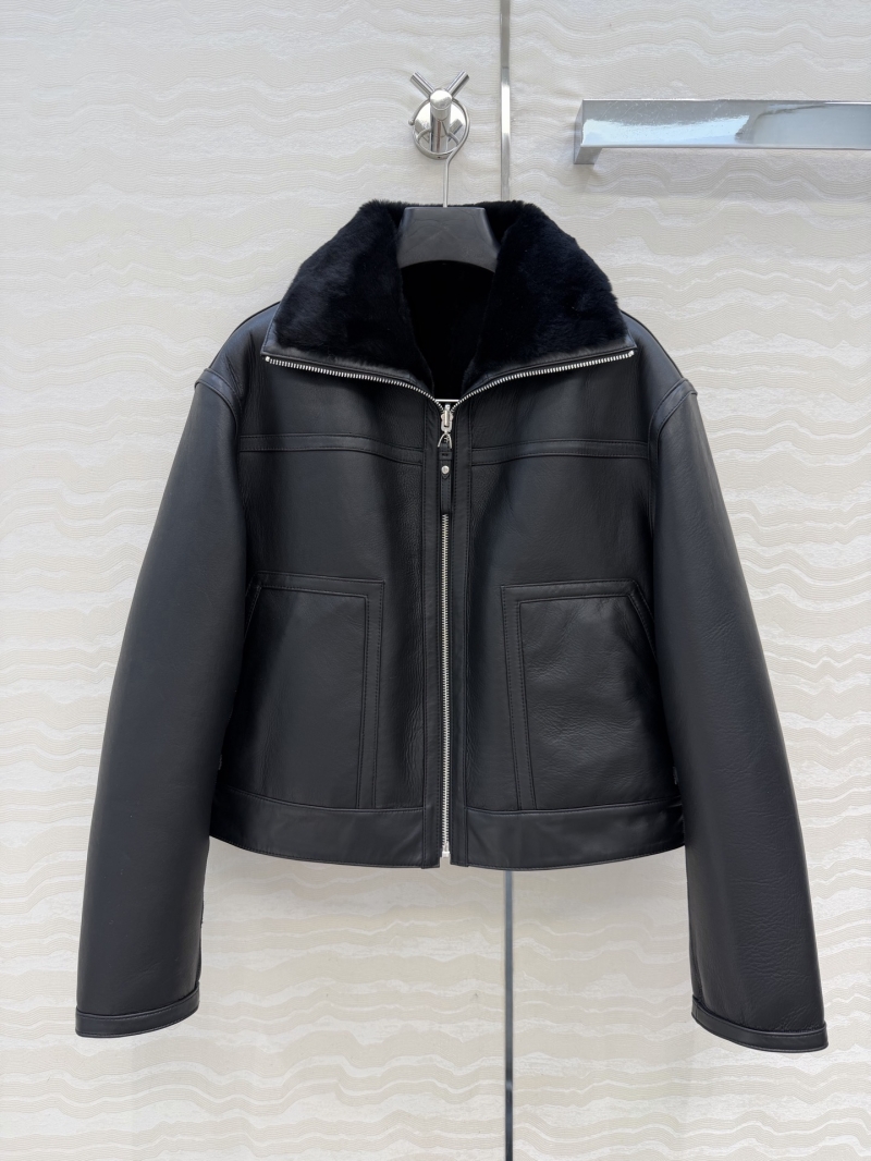 Hermès Inspired Exquisite Spanish Merino Shearling Reversible Jacket | Black Lambskin Trim | Minimalist & Luxe