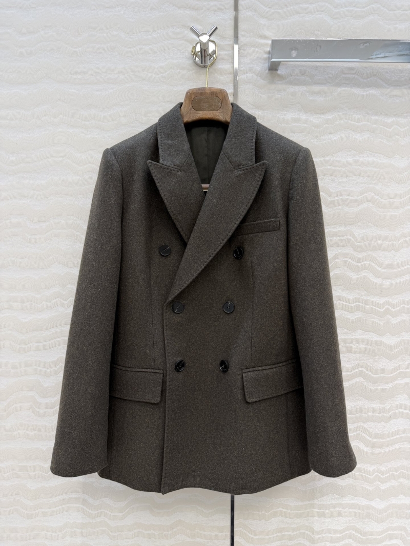 Loro Piana Tailored Cashmere-Blend Ballater Blazer in Exclusive Moss Green