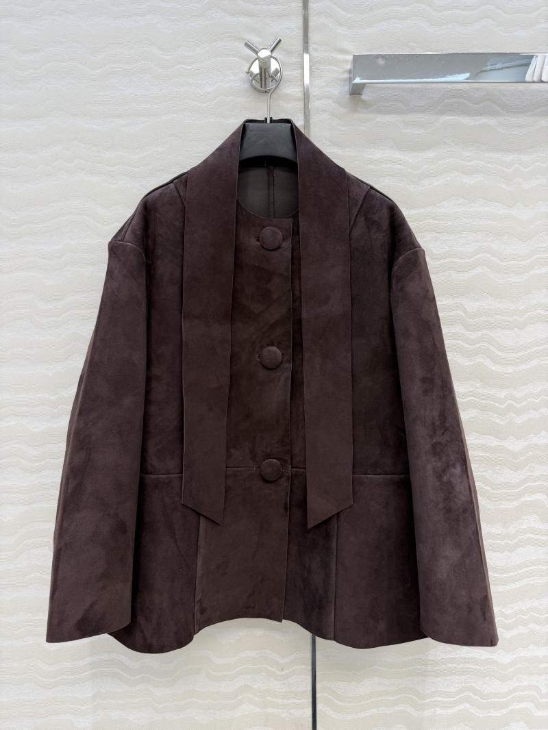 Prada Exclusive Custom Suede Leather Jacket in Cocoa Brown – Artisan Handcrafted Luxury Outerwear